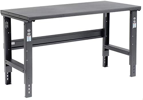 60×30 Inch C-Channel Adjustable Height Industrial Workbench