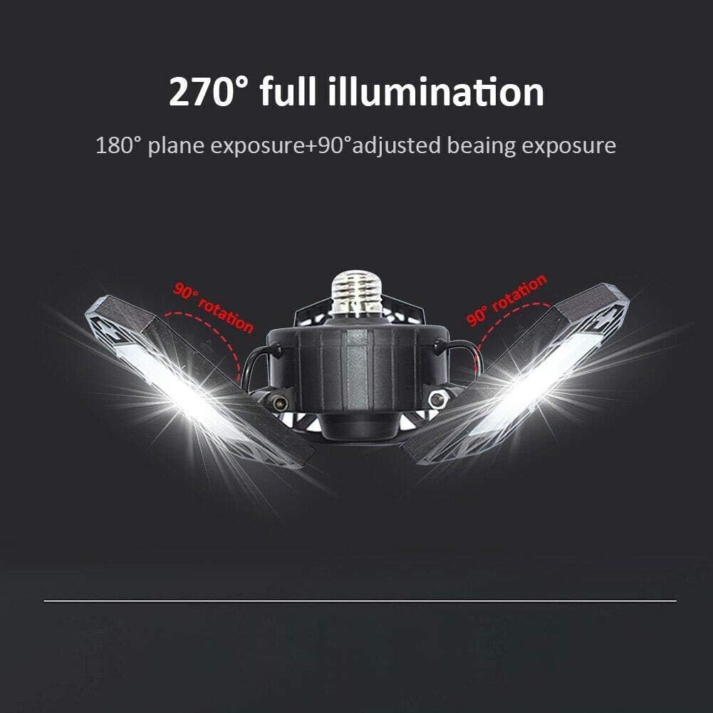 2-Pack Three Leaf LED Garage Lights