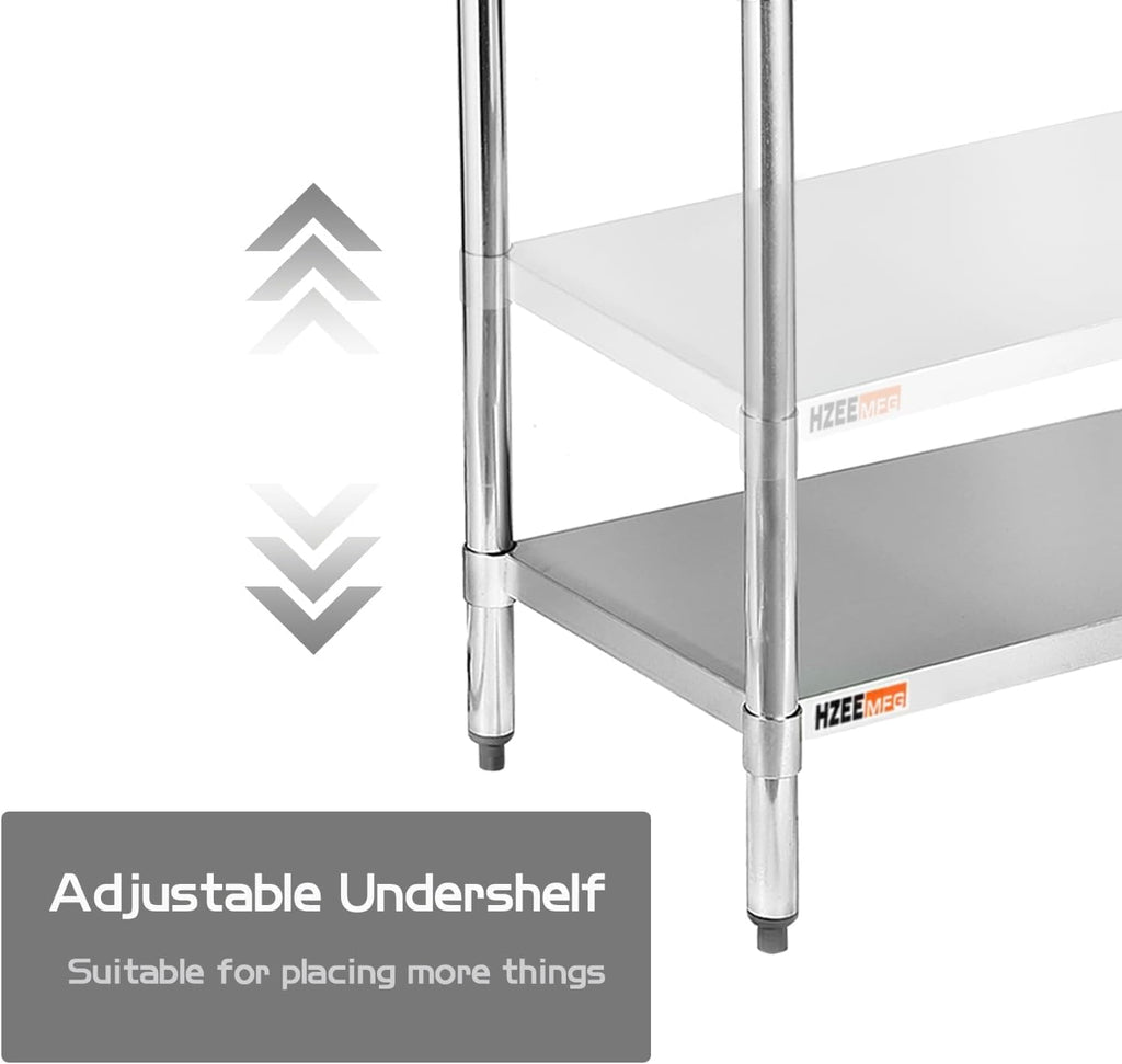 24×48 Inch Stainless Steel Prep Work Table