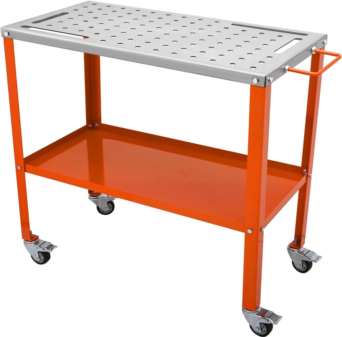 36×18 Inch Mobile Steel Welding Table 1200LBS