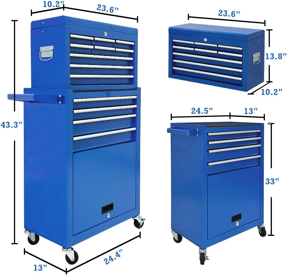 Blue Rolling 13 Drawer Tool Chest