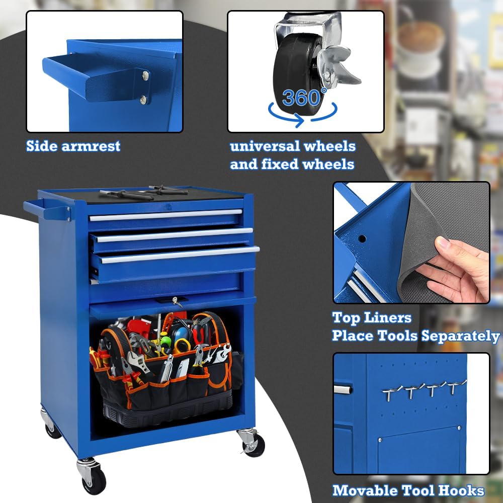 Blue Rolling 13 Drawer Tool Chest