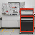 Black Red Rolling 13 Drawer Tool Chest