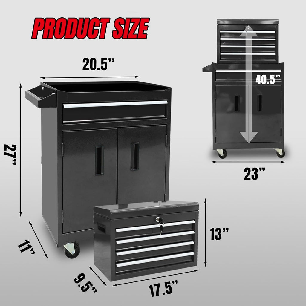 Black Rolling 5 Drawer Tool Chest