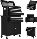 Black 2-in-1 Rolling 8 Drawer Tool Chest