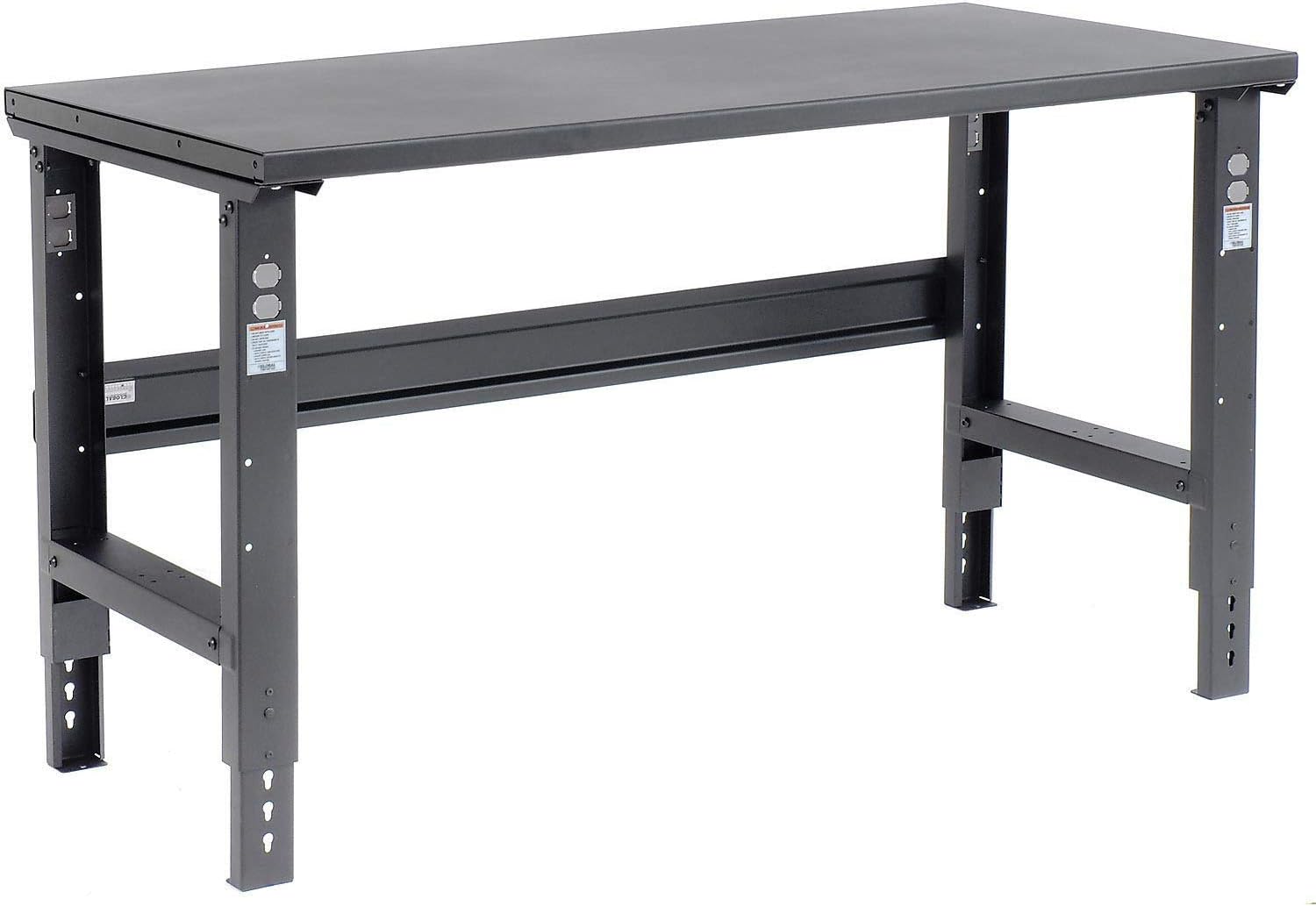 60×30 Inch C-Channel Adjustable Height Industrial Workbench