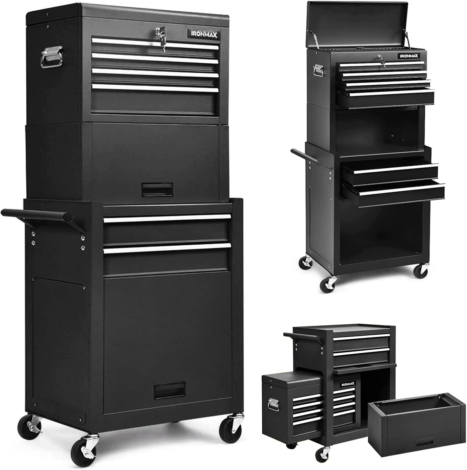 3-in-1 Rolling 6 Drawer Tool Chest