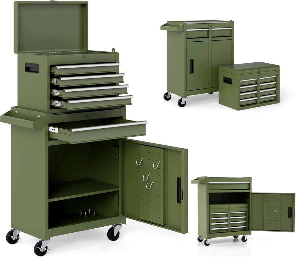 Rolling 5 Drawer Metal Tool Chest