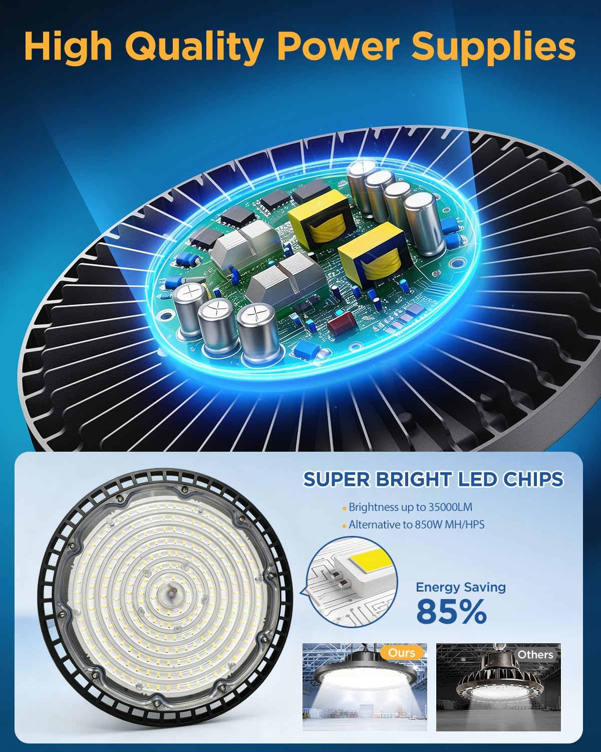 4-Pack Switch UFO LED High Bay Lights