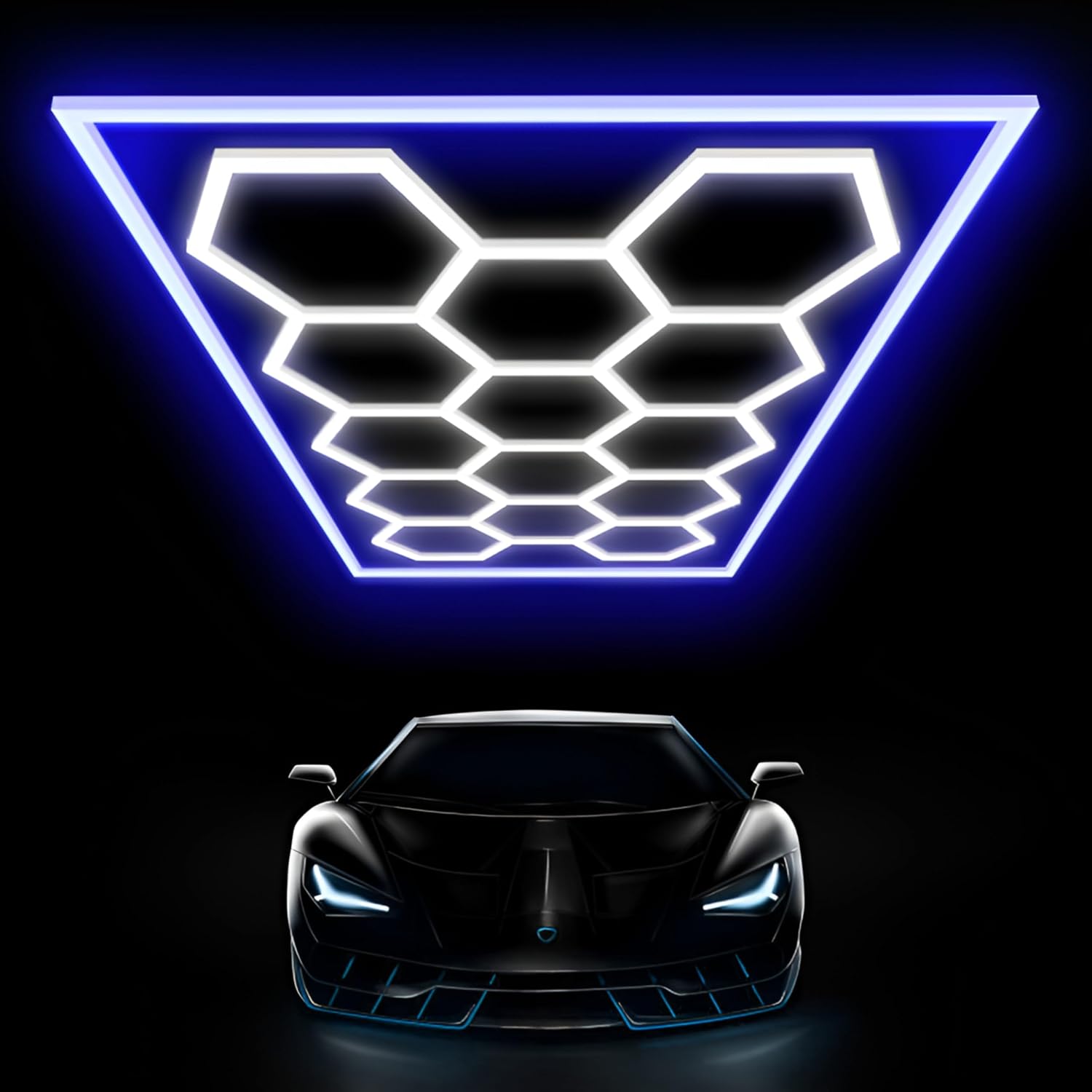 14 Hex LED Honeycomb Garage Light