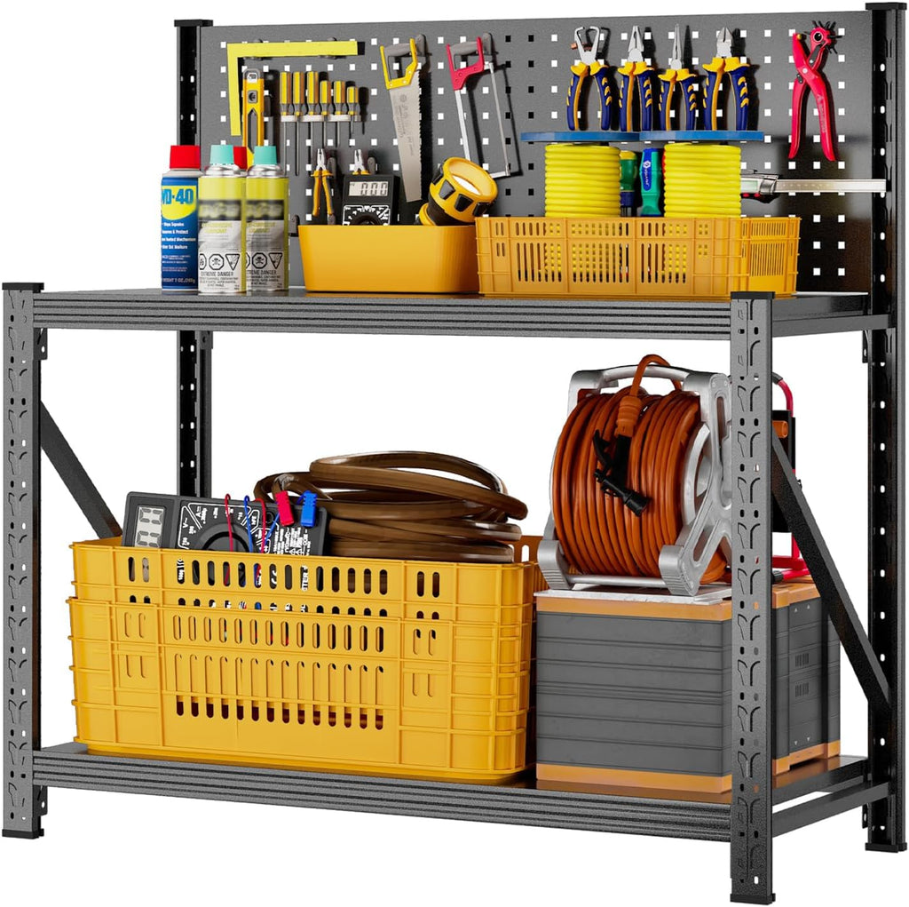 Widened Heavy Duty Pegboard Workbench