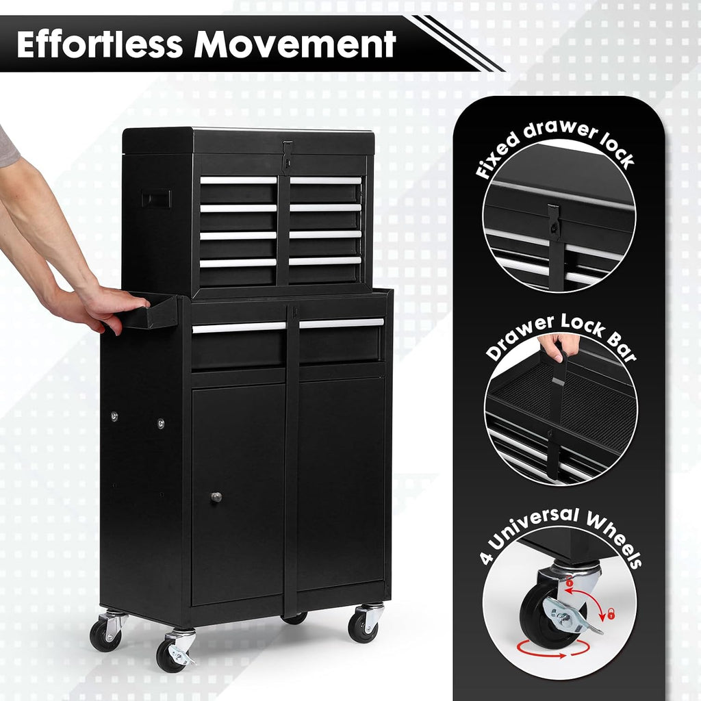 Black Rolling 5 Drawer Tool Chest