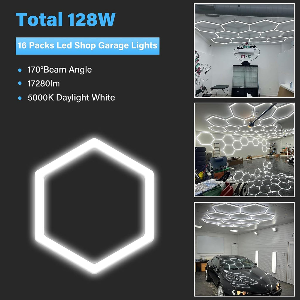 Dimmable Hexagon LED Garage Light