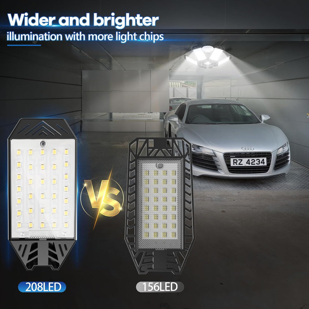 4-Pack Adjustable Panel LED Garage Lights