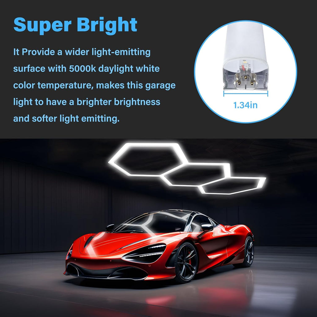 Dimmable Hexagon LED Garage Light