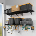 4pc Garage Wall Shelves with Hooks