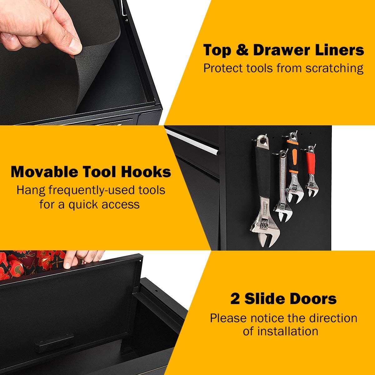 3-in-1 Rolling 6 Drawer Tool Chest