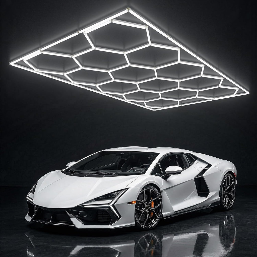 14 Grid Hexagon Honeycomb LED Garage Light