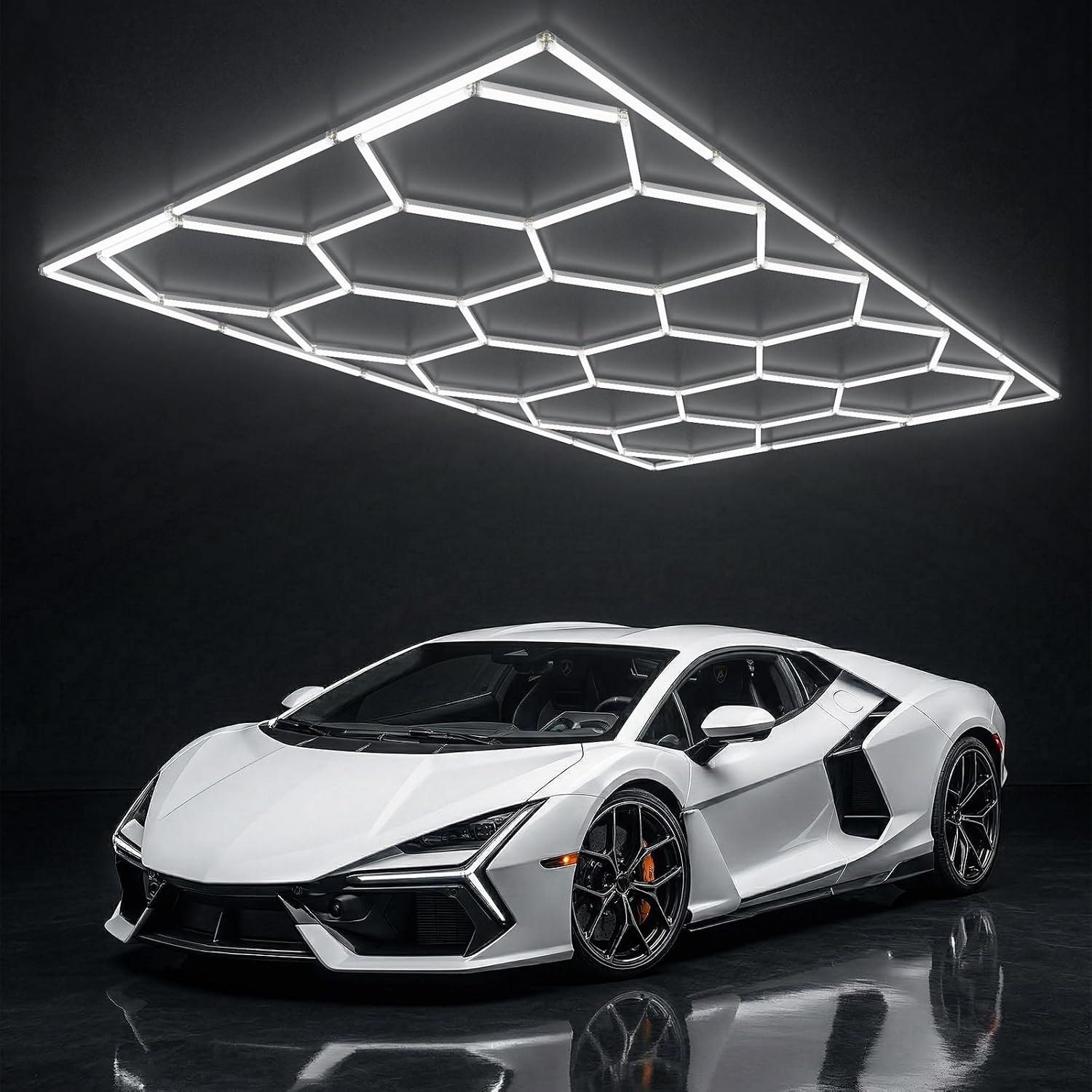 14 Grid Hexagon Honeycomb LED Garage Light