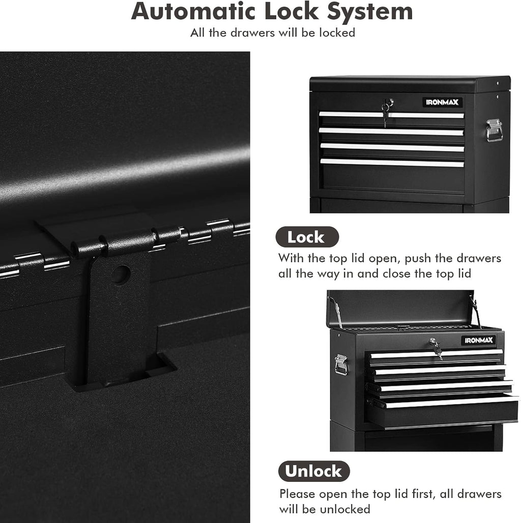3-in-1 Rolling 6 Drawer Tool Chest