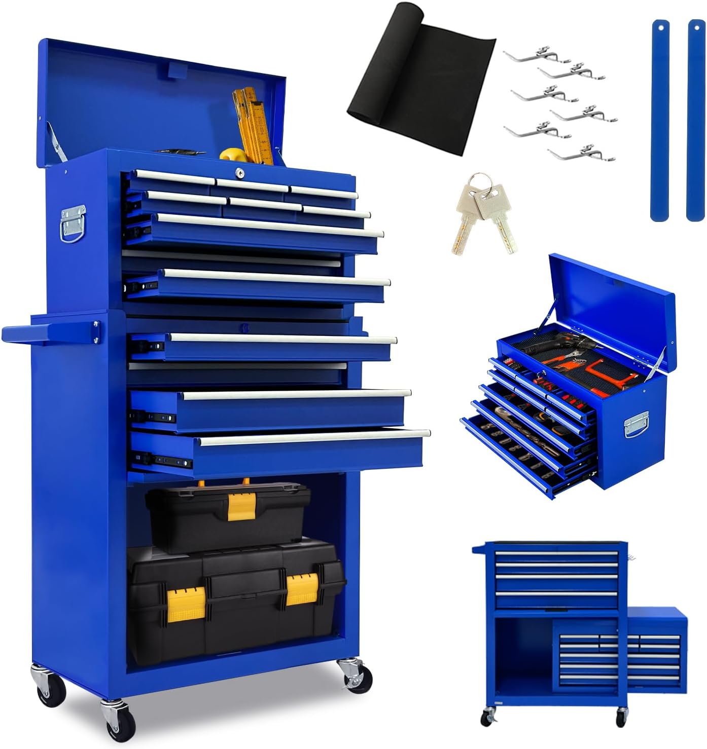 Blue Rolling 13 Drawer Tool Chest
