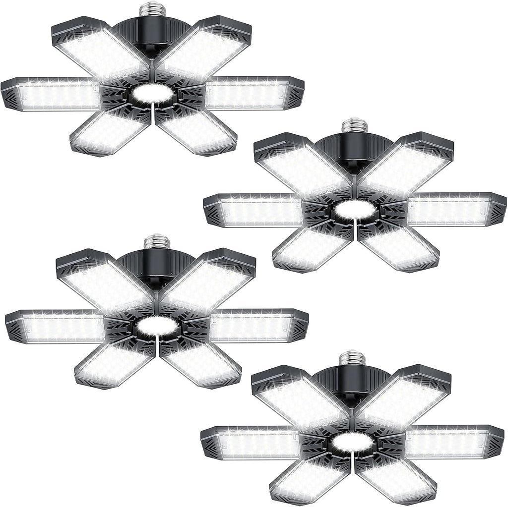 4-Pack Adjustable Panel LED Garage Lights