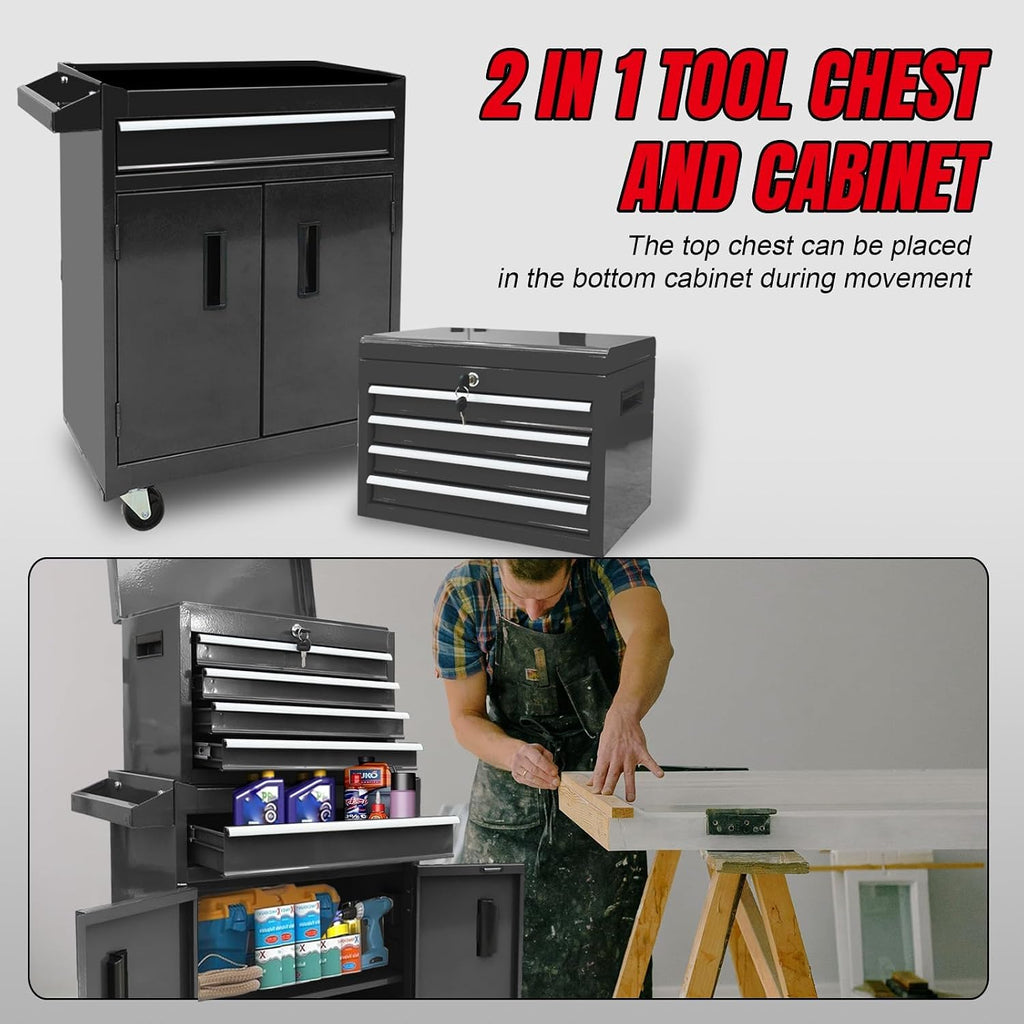 Black Rolling 5 Drawer Tool Chest