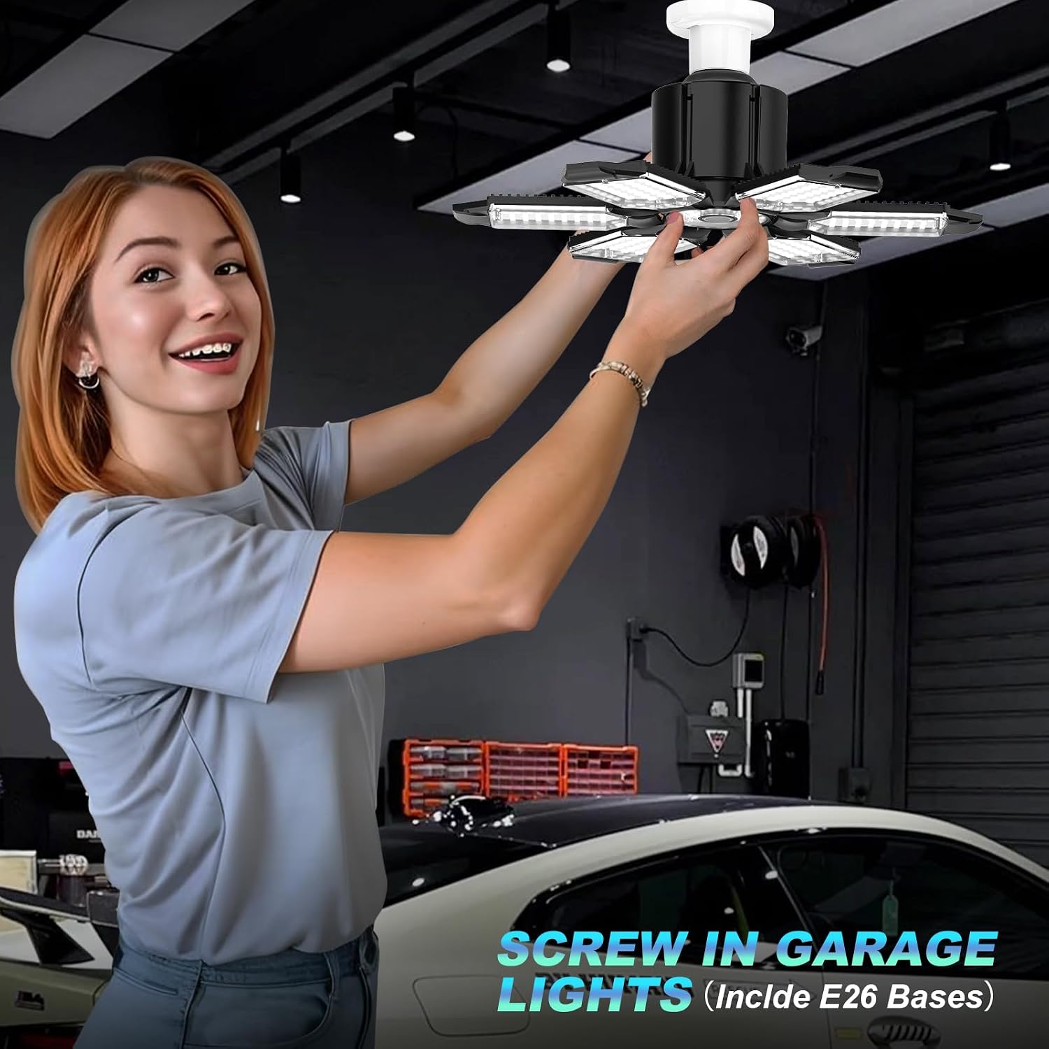 6-Pack Deformable LED Garage Light Bulbs