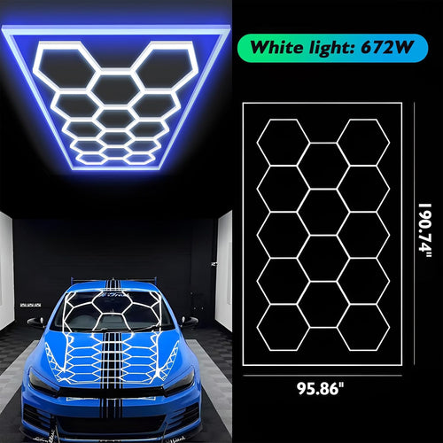 14 Hex LED Honeycomb Garage Light