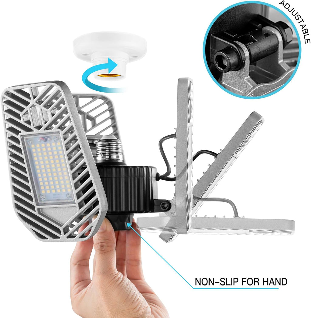 2-Pack Adjustable Deformable LED Garage Lights