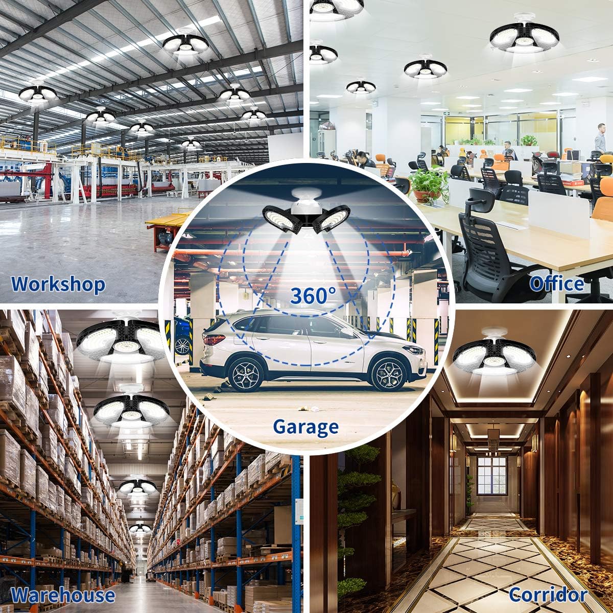 120W Deformable LED Garage Light