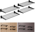 4pc Black Garage Wall Storage Shelves