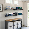 2 Pack Black Adjustable Wall Mount Garage Storage Shelves