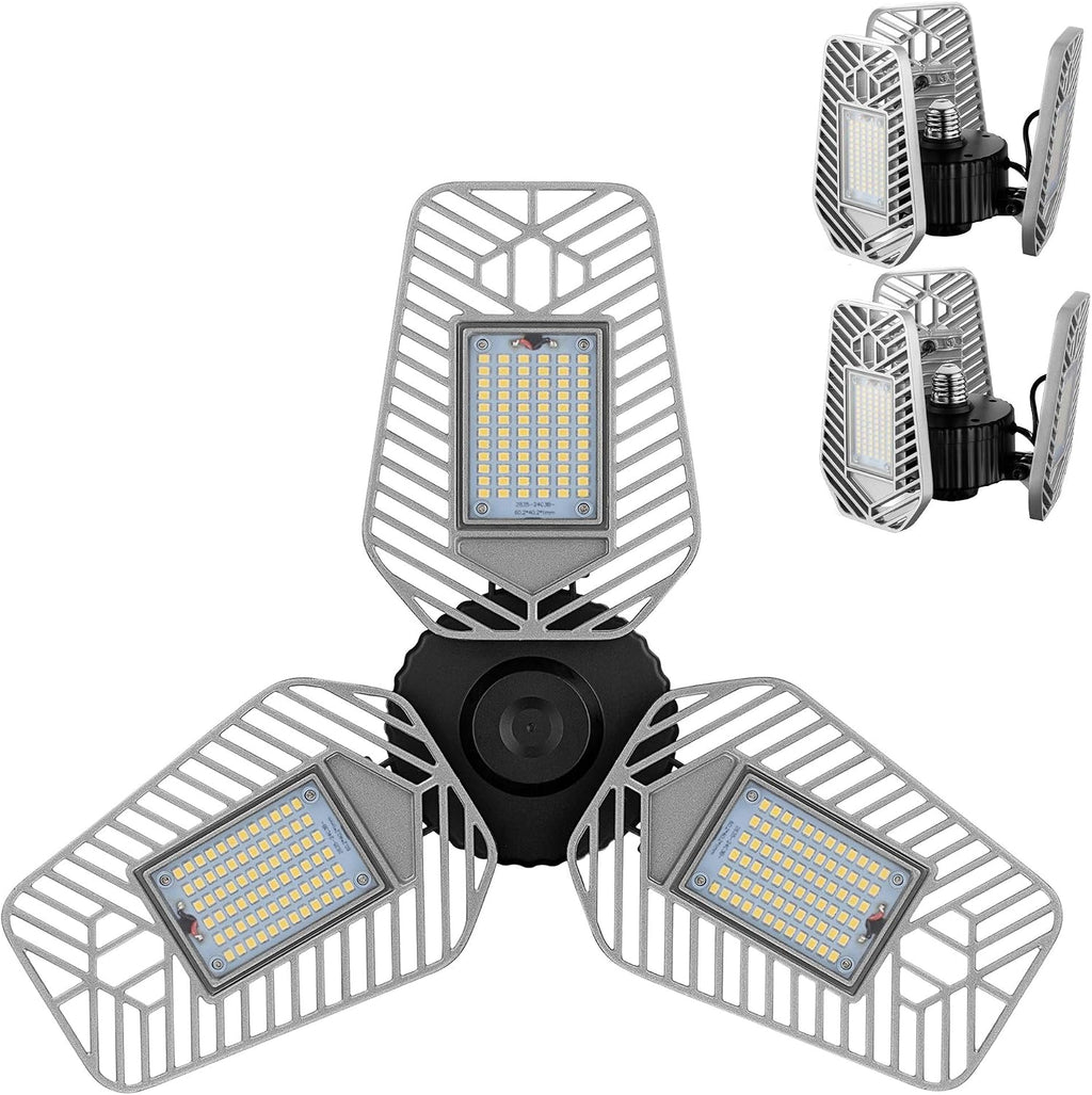 2-Pack Adjustable Deformable LED Garage Lights