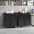 Rolling Black Lockable Garage Cabinet